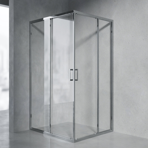 Душевой уголок AVS Слайдер Куб 80-90x80-90 профиль хром, стекло прозрачное Душевой уголок AVS Слайдер Куб 80-90x80-90 профиль хром, стекло прозрачное