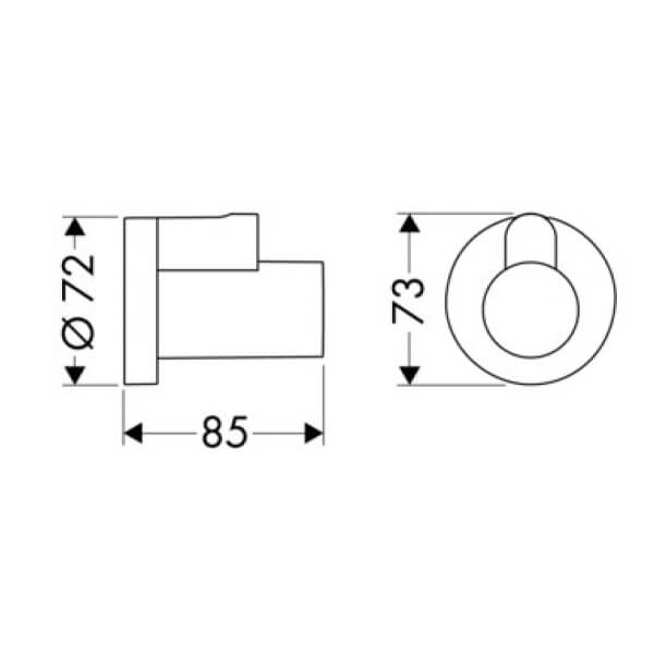 Декоративная накладка для углового вентиля Flowstar Hansgrohe 13950670 Декоративная накладка для углового вентиля Flowstar Hansgrohe 13950670