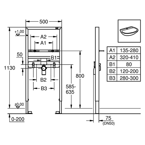 Система инсталляции Rapid SL Grohe 38554001 Система инсталляции Rapid SL Grohe 38554001