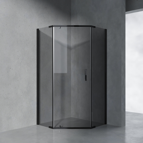 Душевой уголок AVS Трапеция 100х100 профиль черный, стекло черное Душевой уголок AVS Трапеция 100х100 профиль черный, стекло черное