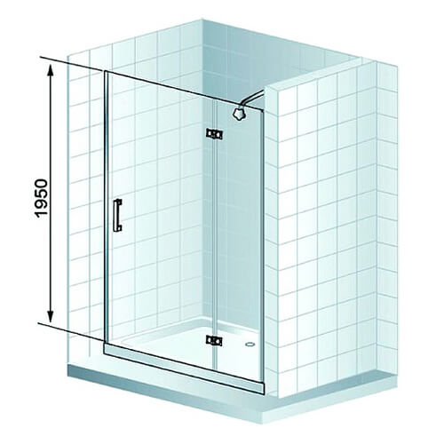 Душевая дверь в нишу Cezares Magic MAGIC-B-12-90-C-G-R 90 профиль золото, прозрачное стекло Душевая дверь в нишу Cezares Magic MAGIC-B-12-90-C-G-R 90 профиль золото, прозрачное стекло