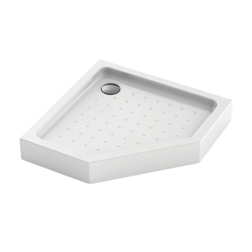 Поддон для душа Veconi Tezeo 100x100 белый, пятиугольный, акрил, с сифоном Поддон для душа Veconi Tezeo 100x100 белый, пятиугольный, акрил, с сифоном