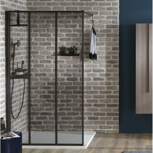 Душевая перегородка Jacob Delafon Nouvelle Vague 90 профиль черный матовый, стекло прозрачное Душевая перегородка Jacob Delafon Nouvelle Vague 90 профиль черный матовый, стекло прозрачное