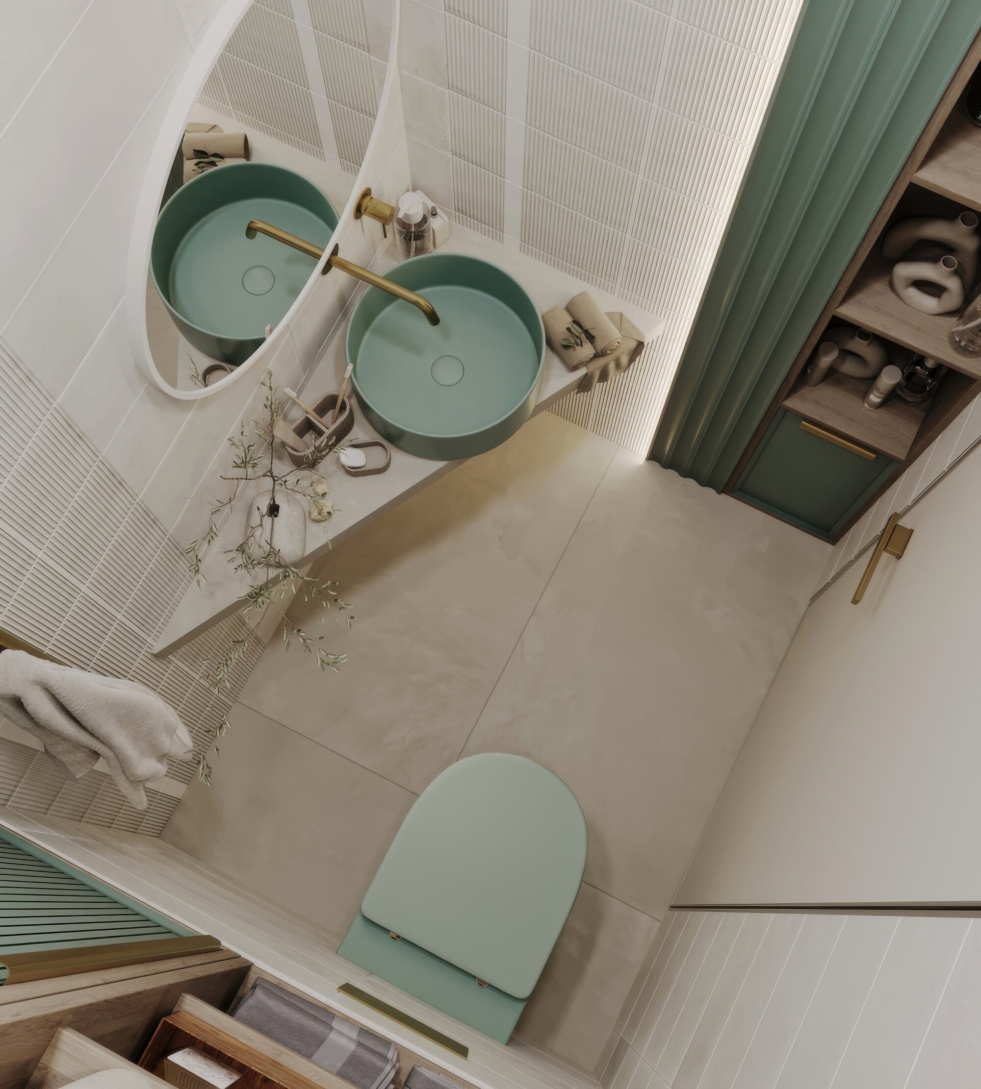 Компактный санузел в квартире  ЖК “Сердце столицы”