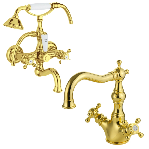 Комплект смесителей Migliore Arcadia 18398+ML.ARC-8302.DO золото Комплект смесителей Migliore Arcadia 18398+ML.ARC-8302.DO золото