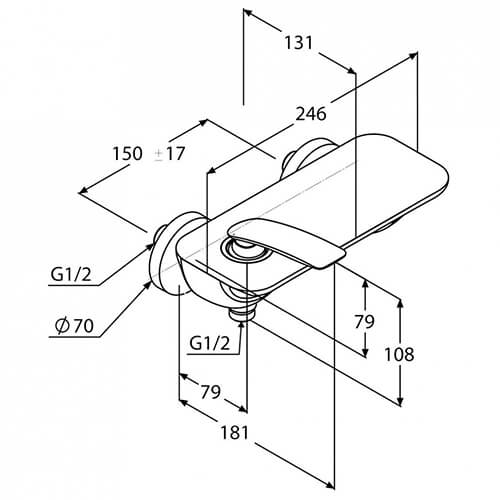 Смеситель для душа KLUDI Balance 527100575 хром Смеситель для душа KLUDI Balance 527100575 хром