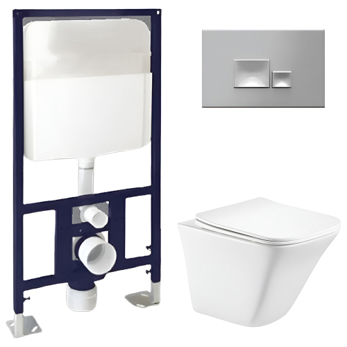 Комплект BelBagno 3в1: Инсталляция ISVEA 52AL0102I + Унитаз подвесной BB052CHR + Кнопка смыва ISVEA 54MJ0102I хром Комплект BelBagno 3в1: Инсталляция ISVEA 52AL0102I + Унитаз подвесной BB052CHR + Кнопка смыва ISVEA 54MJ0102I хром