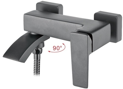 Смеситель для ванны с душем Accoona A63124AT графит матовый Смеситель для ванны с душем Accoona A63124AT графит матовый