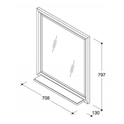 Зеркало с полкой 800х1000 Джардин Caprigo Зеркало с полкой 800х1000 Джардин Caprigo