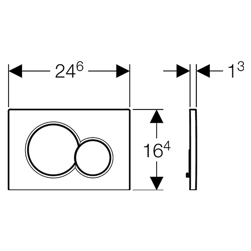 Кнопка смыва Sigma 01 Geberit 115.770.46.5 Кнопка смыва Sigma 01 Geberit 115.770.46.5