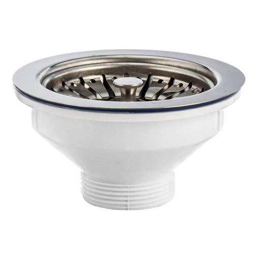 Выпуск для мойки с нержавеющей чашкой 114 мм Элит Virplast Выпуск для мойки с нержавеющей чашкой 114 мм Элит Virplast