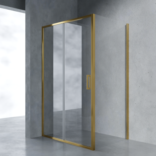Душевой уголок AVS Вектор 120х90 профиль брашированное золото, стекло прозрачное Душевой уголок AVS Вектор 120х90 профиль брашированное золото, стекло прозрачное
