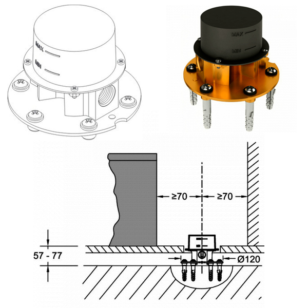 Смеситель напольный Avid Jacob Delafon E97367-CP+97904D-NF Смеситель напольный Avid Jacob Delafon E97367-CP+97904D-NF