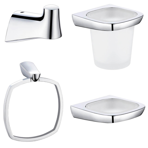 Набор AVS Neo 4в1, хром, с полоте... Набор AVS Neo 4в1, хром, с полоте...