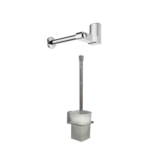 Набор Accoona 125 хром Бумагодержатель открытый+Ершик Набор Accoona 125 хром Бумагодержатель открытый+Ершик