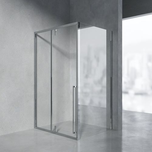 Душевой уголок AVS Акцент 120x90 L, профиль хром, стекло прозрачное Душевой уголок AVS Акцент 120x90 L, профиль хром, стекло прозрачное