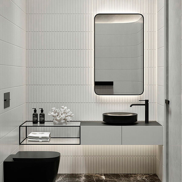 Зеркало с подсветкой AVS Неро 60x100 см, черное Зеркало с подсветкой AVS Неро 60x100 см, черное