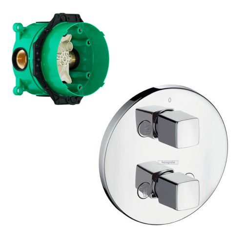 Запорно-переключающий вентиль с монтажной частью iControl Hansgrohe 31958000+01800180 Запорно-переключающий вентиль с монтажной частью iControl Hansgrohe 31958000+01800180