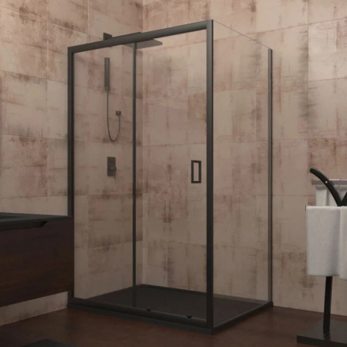 Душевой уголок Veconi Rovigo RV-040B 100x80 профиль черный матовый, стекло прозрачное Душевой уголок Veconi Rovigo RV-040B 100x80 профиль черный матовый, стекло прозрачное