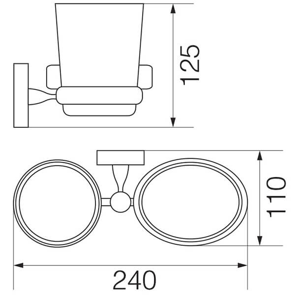 Стакан Bonjour Veragio VR.BNR-7843.BR Стакан Bonjour Veragio VR.BNR-7843.BR