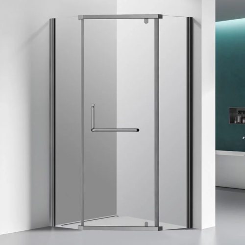 Душевой уголок Veconi Rovigo RV36GR 90х90 профиль брашированный графит, стекло прозрачное Душевой уголок Veconi Rovigo RV36GR 90х90 профиль брашированный графит, стекло прозрачное