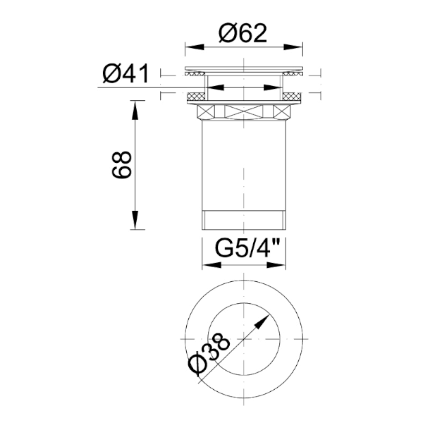 Донный клапан Sytron KL-01 11/4 хром Донный клапан Sytron KL-01 11/4 хром