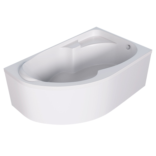 Акриловая ванна 1MarKa Diana 160x100 R белая, с каркасом и экраном