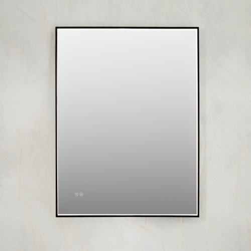 Зеркало с подсветкой AVS ZH 75x90 см, антипар, черное матовое Зеркало с подсветкой AVS ZH 75x90 см, антипар, черное матовое