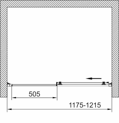 Душевая дверь в нишу AVS Квант 120 профиль белый матовый, стекло прозрачное Душевая дверь в нишу AVS Квант 120 профиль белый матовый, стекло прозрачное