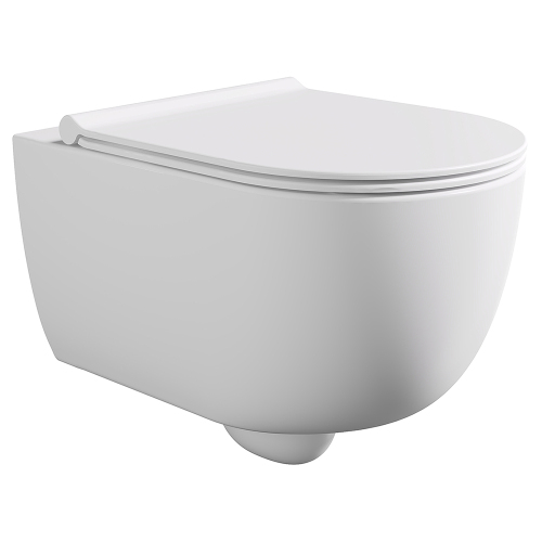 Унитаз подвесной Alice Unica 32254109SET безободковый, белый матовый Унитаз подвесной Alice Unica 32254109SET безободковый, белый матовый