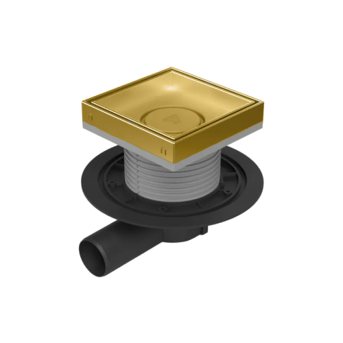 Душевой трап MCH Chudej 12х12 под плитку, золото Душевой трап MCH Chudej 12х12 под плитку, золото