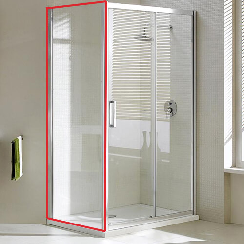 Боковая стенка для AVS Квант 100 профиль хром, стекло прозрачное Боковая стенка для AVS Квант 100 профиль хром, стекло прозрачное