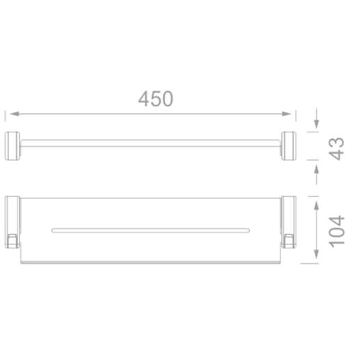 Полка AVS F83003 45 см белый Полка AVS F83003 45 см белый