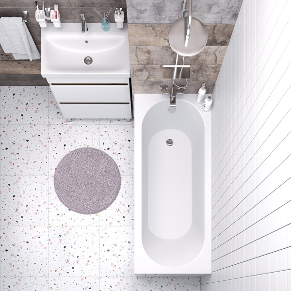 Ванна из искусственного камня Aqua de Marco Verona 170x75 белая с ножками Ванна из искусственного камня Aqua de Marco Verona 170x75 белая с ножками