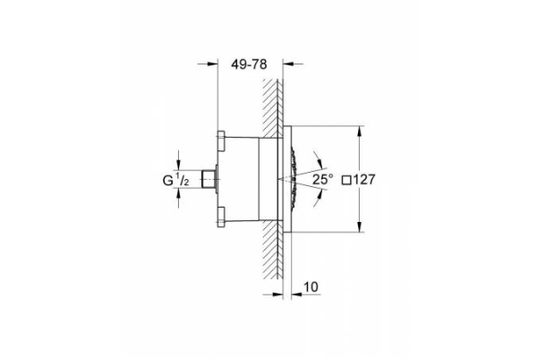 27251000 Боковой душ 1 реж хром GROHE 27251000 Боковой душ 1 реж хром GROHE