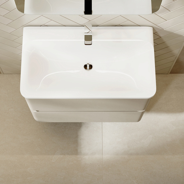 Тумба с раковиной RAVAL Welto 80 2 ящика, светло-коричневая Тумба с раковиной RAVAL Welto 80 2 ящика, светло-коричневая