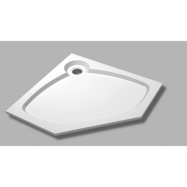 Поддон для душа Cezares Tray S 100x100 белый, пятиугольный, искуственный мрамор, без сифона Поддон для душа Cezares Tray S 100x100 белый, пятиугольный, искуственный мрамор, без сифона