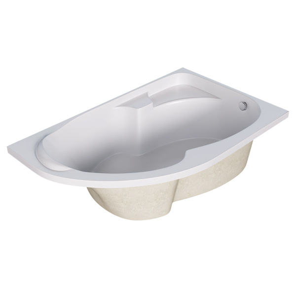 Акриловая ванна 1MarKa Diana 160x100 R белая, с каркасом и экраном