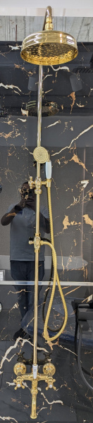 Комплект Д/с ЗОЛОТО см-ль д/ван + колонна Г-обр + верх душ MIGLIORE Комплект Д/с ЗОЛОТО см-ль д/ван + колонна Г-обр + верх душ MIGLIORE