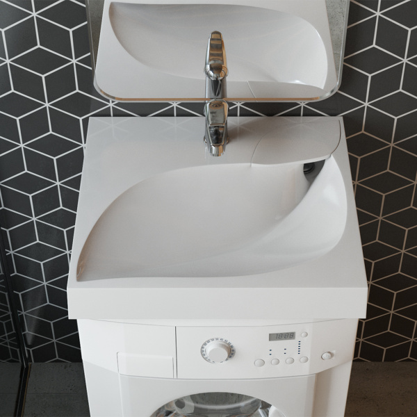 Раковина Madera List 4627173210546 60x54,5 белая с кронштейнами Раковина Madera List 4627173210546 60x54,5 белая с кронштейнами