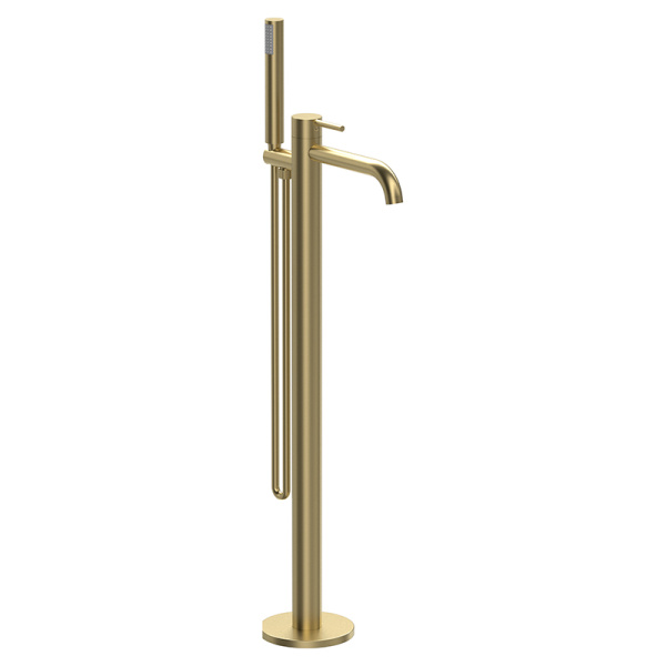 Смеситель для ванны с душем AVS Slimmer напольный, брашированное золото Смеситель для ванны с душем AVS Slimmer напольный, брашированное золото