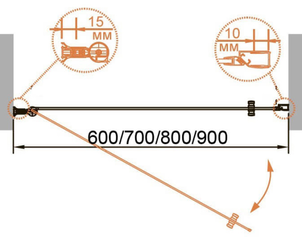 Душевая дверь в нишу Cezares Triumph TRIUMPH-D-B-1-80-P-Cr-R 80 профиль хром, рифленое стекло Душевая дверь в нишу Cezares Triumph TRIUMPH-D-B-1-80-P-Cr-R 80 профиль хром, рифленое стекло