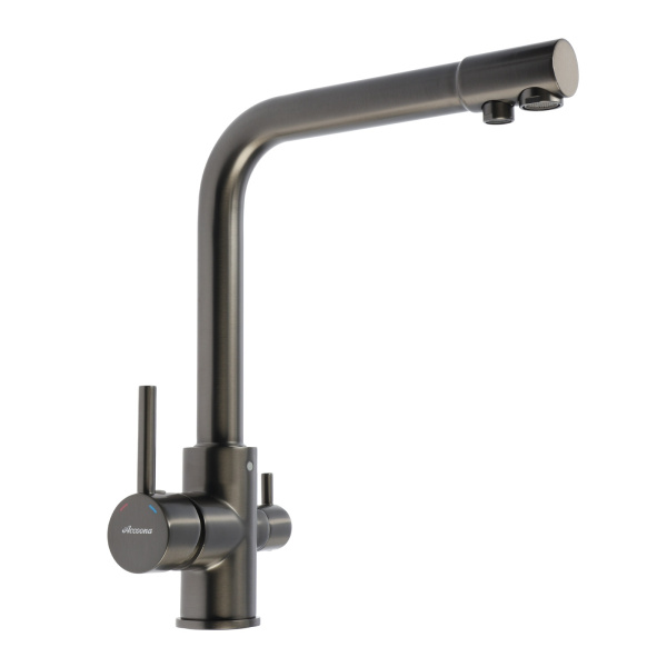Смеситель для кухни Accoona A5179ST-4 Оружейная сталь Смеситель для кухни Accoona A5179ST-4 Оружейная сталь