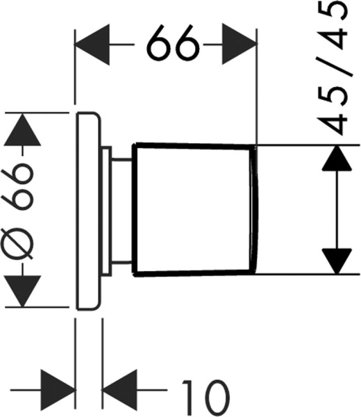 Вентиль Hansgrohe Metris 31677000 с внутренней частью Вентиль Hansgrohe Metris 31677000 с внутренней частью