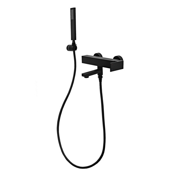 Смеситель для ванны с душем AVS Cube черный матовый Смеситель для ванны с душем AVS Cube черный матовый