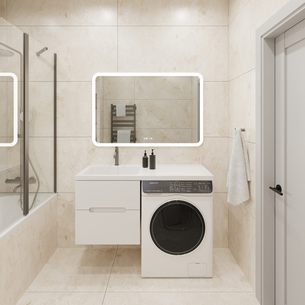 Раковина AVS Прима 120x48 L, белая Раковина AVS Прима 120x48 L, белая