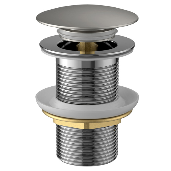 Донный клапан AVS Slimmer без перелива, брашированный никель Донный клапан AVS Slimmer без перелива, брашированный никель