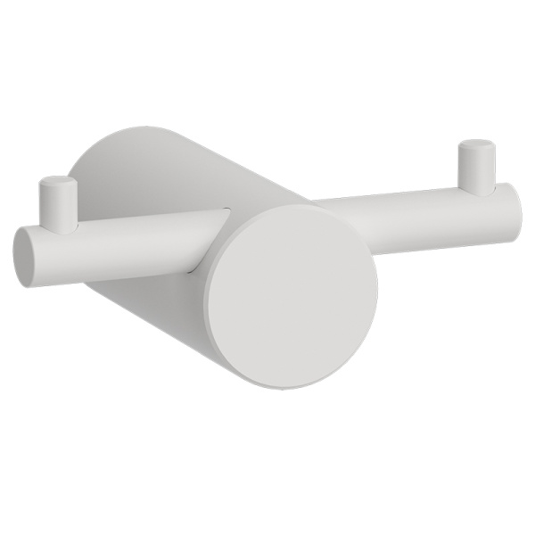 Крючок AVS Slimmer, белый матовый, двойной Крючок AVS Slimmer, белый матовый, двойной