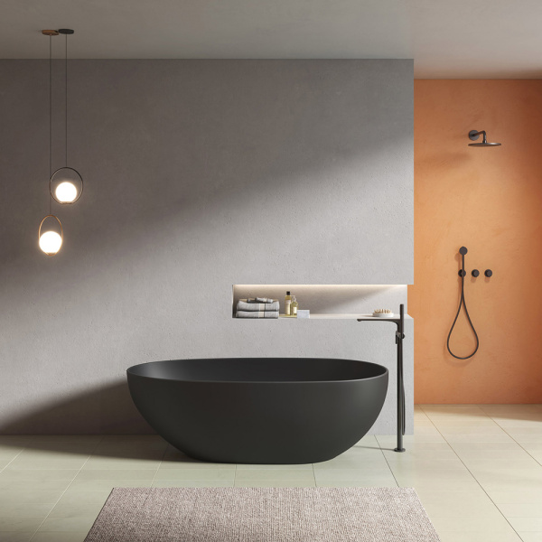 Акриловая ванна AVS Магия 180x85 черная матовая с донным клапаном Акриловая ванна AVS Магия 180x85 черная матовая с донным клапаном