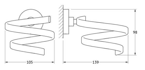 Держатель фена Harmonie Artwelle HAR 045 Держатель фена Harmonie Artwelle HAR 045